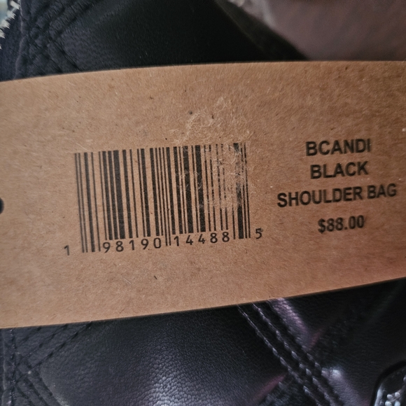 Steve Madden Black Quilted Crossbody with Chain Detail - Picture 4 of 5